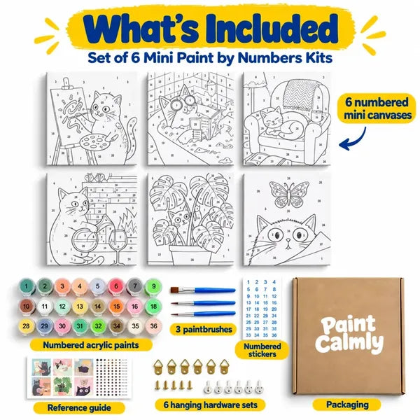 Beach Days - Mini Paint by Numbers Set