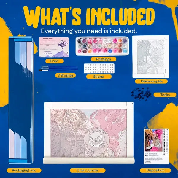 Van Gogh-Inspired Wheat Field - Paint by Numbers Kit
