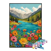 Paint by Numbers Kit – Blooming Riverbank
