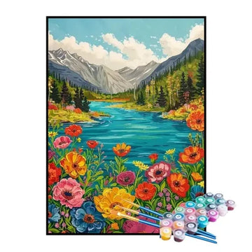 Paint by Numbers Kit – Blooming Riverbank