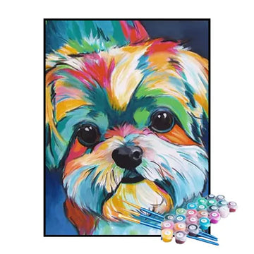 Paint by Numbers Kit – Abstract Maltese Dog