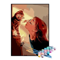 Paint by Numbers Kit – The Girl and Her Kitten