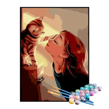 Paint by Numbers Kit – The Girl and Her Kitten