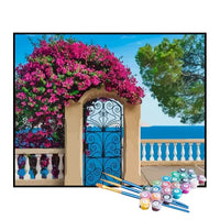 Paint by Numbers Kit – Blooming Seaside Balcony