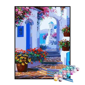 Paint by Numbers Kit – Greek Stairway