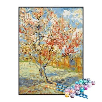Paint by Numbers Kit – Pink Peach Tree in Blossom, Van Gogh