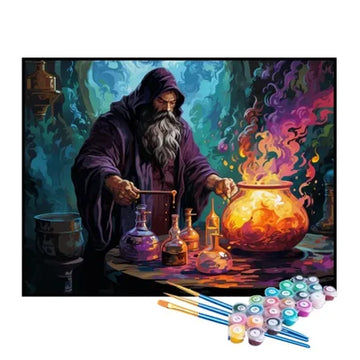 Paint by Numbers Kit – The Wizard and His Potions