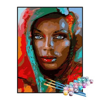 Paint by Numbers Kit – Vibrant African Portrait