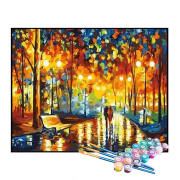 Paint by Numbers Kit – Illuminated Town Square