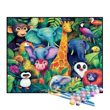 Paint by Numbers Kit – Jungle Friends