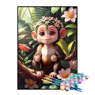 Paint by Numbers Kit – Sweet Little Monkey