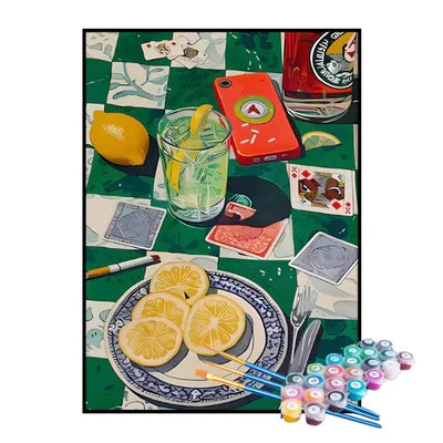 Paint by Numbers Kit – Snack Time and Card Games