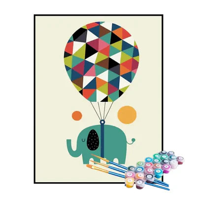 Paint by Numbers Kit – Elephant with a Balloon