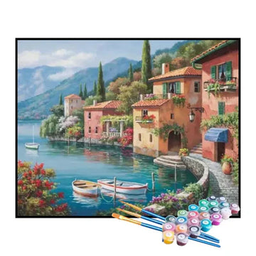 Paint by Numbers Kit – Seaside Harbor