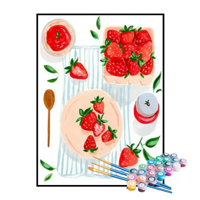 Paint by Numbers Kit – Strawberries