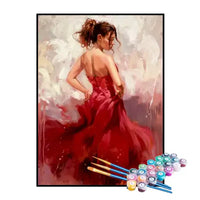 Paint by Numbers Kit – Lady in Red