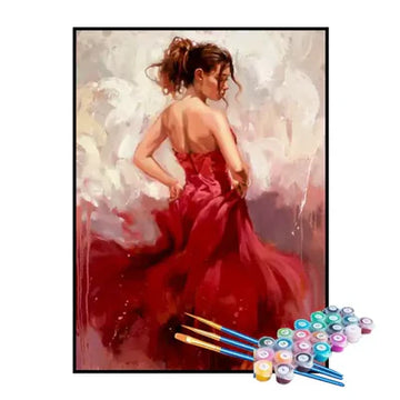 Paint by Numbers Kit – Lady in Red