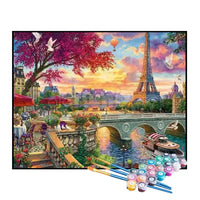 Paint by Numbers Kit – Paris at Sunset