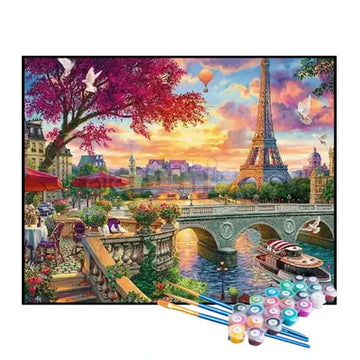 Paint by Numbers Kit – Paris at Sunset