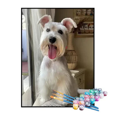 Paint by Numbers Kit – Happy Schnauzer