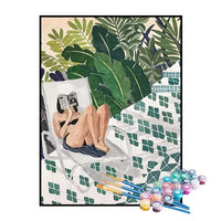 Paint by Numbers Kit – Woman Relaxing in the Sun
