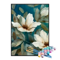 Paint by Numbers Kit – White Blossoms