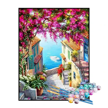 Paint by Numbers Kit – Blooming Stairway