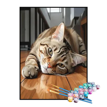 Paint by Numbers Kit – The Stretching Cat