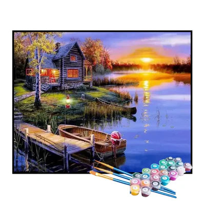 Paint by Numbers Kit – Pier at Sunset