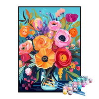Paint by Numbers Kit – Bouquet of Colorful Flowers