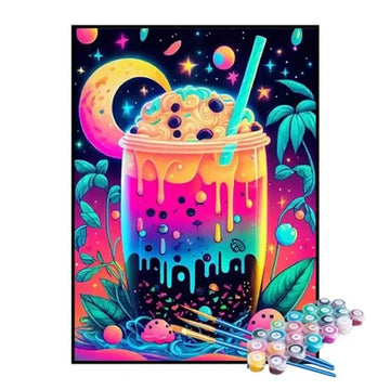 Paint by Numbers Kit – Colorful Milkshake