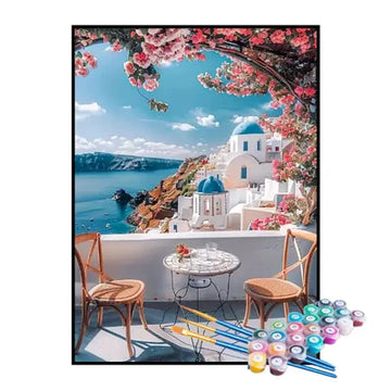 Paint by Numbers Kit – Greek Balcony