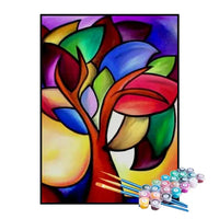 Paint by Numbers Kit – Colorful Petals on the Tree