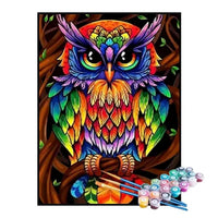 Paint by Numbers Kit – Vibrant Owl