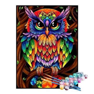 Paint by Numbers Kit – Vibrant Owl