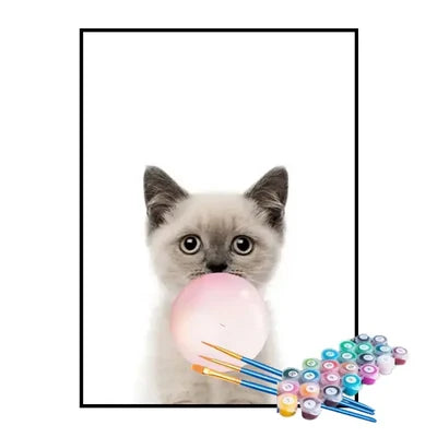 Paint by Numbers Kit – Bubblegum Kitten