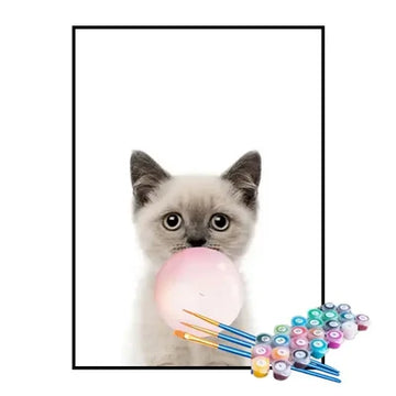Paint by Numbers Kit – Bubblegum Kitten