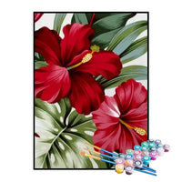 Paint by Numbers Kit – Red Flowers in the Garden