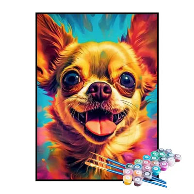 Paint by Numbers Kit – Vibrant Chihuahua