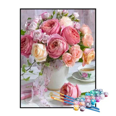 Paint by Numbers Kit – Rose Bouquet