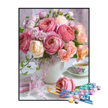 Paint by Numbers Kit – Rose Bouquet