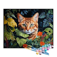 Paint by Numbers Kit – Kitten Hiding Among the Plants