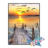 Paint by Numbers Kit – Pier at Sunset