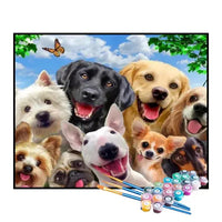 Paint by Numbers Kit – Happy Pups