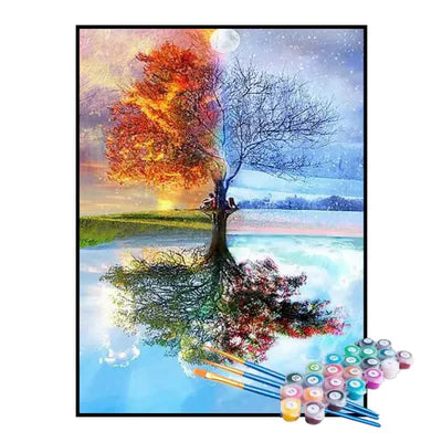 Paint by Numbers Kit – Four Seasons Tree