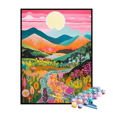 Paint by Numbers Kit – Vibrant Mountains