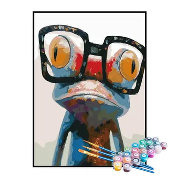 Paint by Numbers Kit – Frog with Glasses