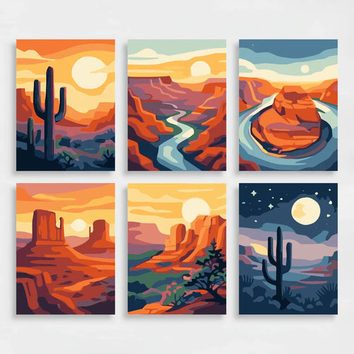 Arizona Desert - Mini Paint by Numbers Set