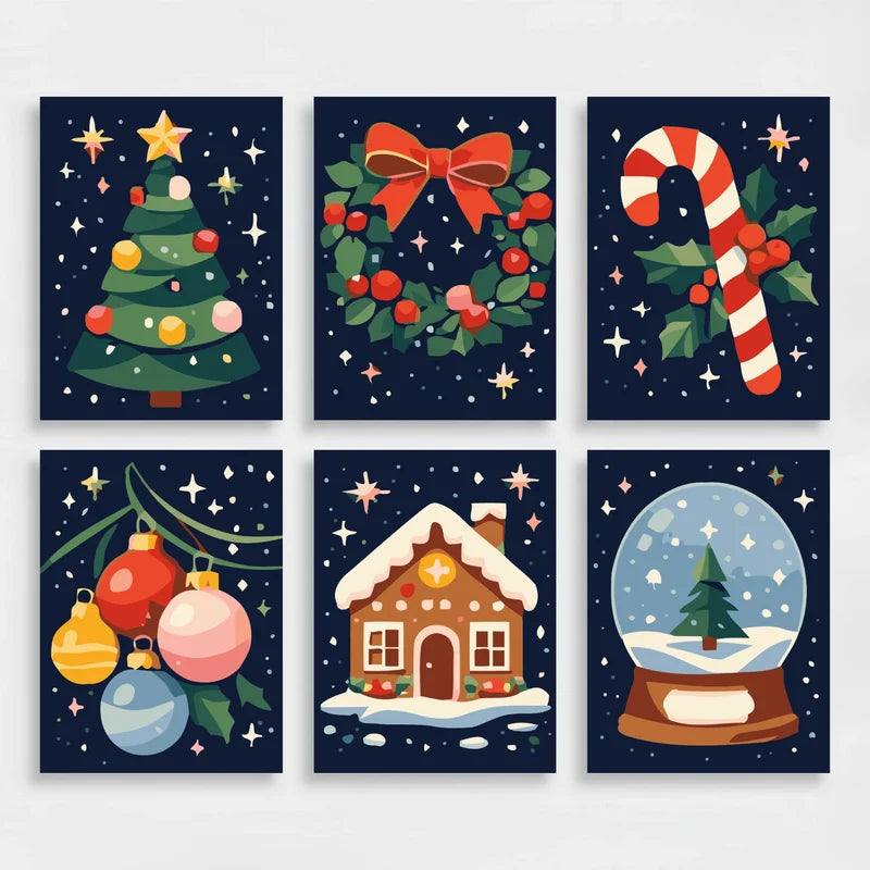 Christmas Magic - Mini Paint by Numbers Set