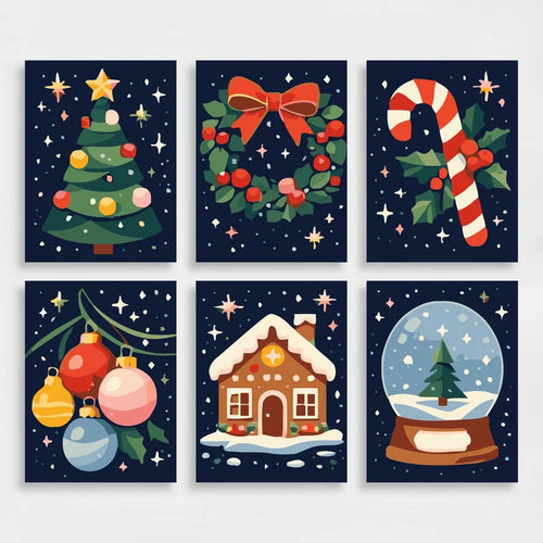 Christmas Magic - Mini Paint by Numbers Set